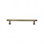 M Marcus Heritage Brass Contour Design Cabinet Pull with 16mm Rose 128mm Centre to Centre